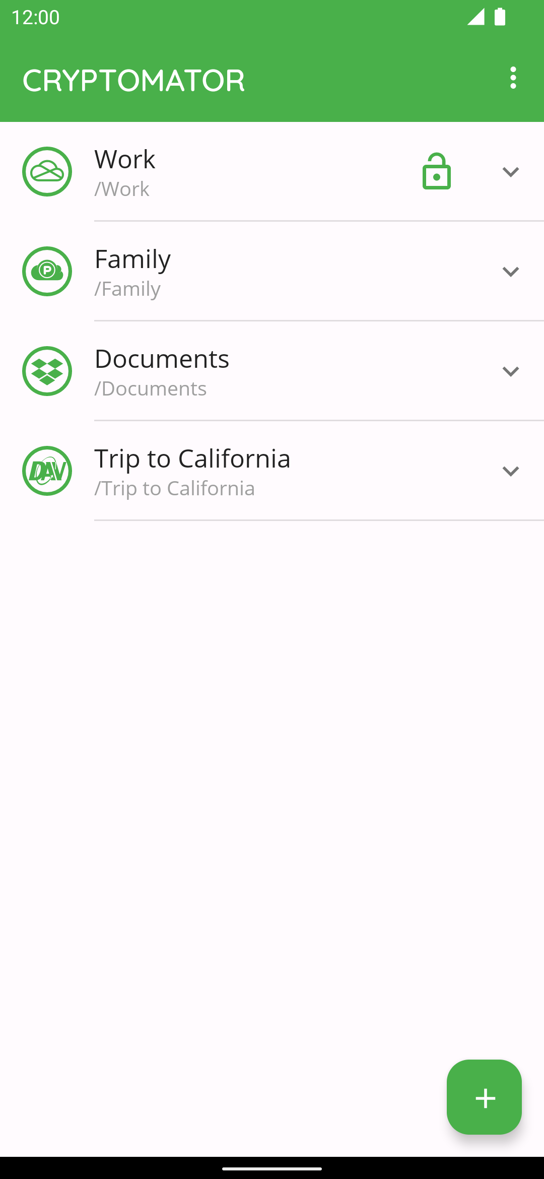 Cryptomator screenshot
